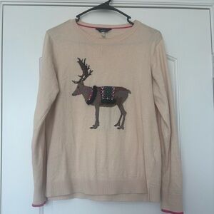JOULES FESTIVE LUX REINDEER SWEATER, Size 8
